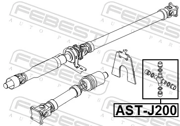 ASTJ200 Febest Крестовина карданного вала