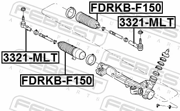 3321MLT Febest Наружный наконечник рулевой тяги