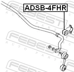 ADSB4FHR Febest Прокладка стабильзатора заднего