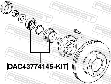 DAC43774145KIT Febest Подшипник ступицы передней
