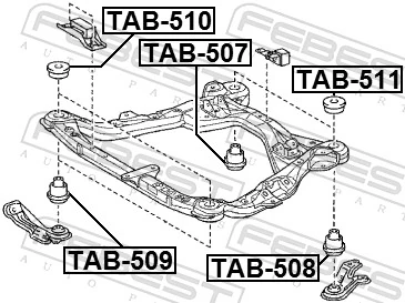 Сайлентблок передней балки Lexus RX 300/330/350/400H внедорожник (U3) (2003 - 2008) цена, от 5.36 USD