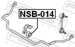 NSB014 Febest Разрезная втулка стабилизатора