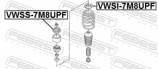 VWSI7M8UPF Febest Опорная чашка передней пружины верхняя