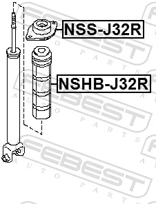 NSSJ32R Febest Опора амортизатора