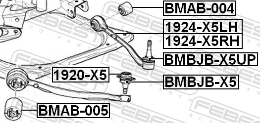 BMAB005 Febest Сайлентблок нижнего переднего рычага