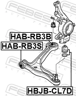 HABRB3S Febest Сайлентблок нижнего переднего рычага
