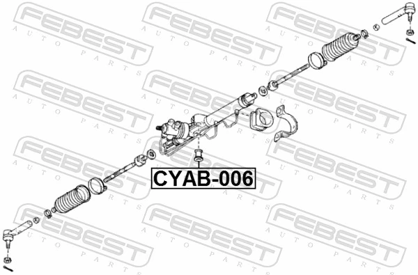 CYAB006 Febest Сайлентблок крепления рулевой рейки