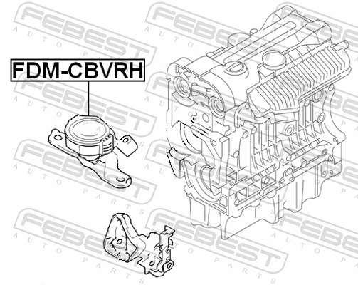 FDMCBVRH Febest Правая подушка двигателя