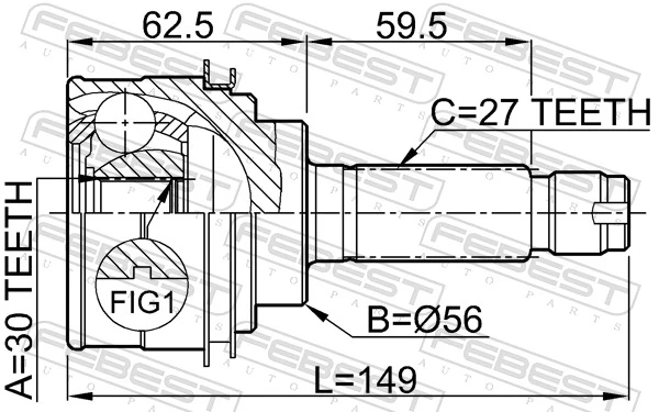 Junta homocinética externa dianteira Subaru Impreza 3 GH