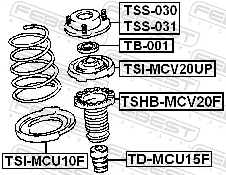 TSHBMCV20F Febest Пыльник стойки передней