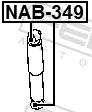 NAB349 Febest втулка крепления заднего амортизатора