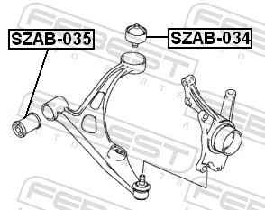 SZAB034 Febest Сайлентблок нижнего переднего рычага