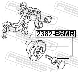 2382B6MR Febest Ступица задняя