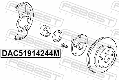 DAC51914244M Febest Подшипник ступицы передней