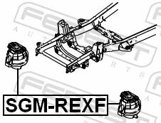 SGMREXF Febest Опора двигателя, левая/правая