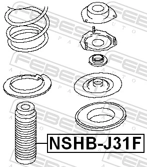 NSHBJ31F Febest Буфер амортизатора переднего