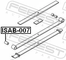 ISAB007 Febest Сайлентблок/втулка рессоры передней