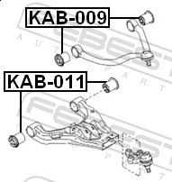 KAB011 Febest Сайлентблок нижнего переднего рычага