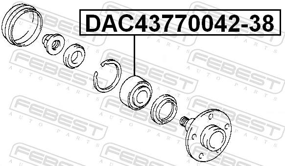 DAC4377004238 Febest Подшипник ступицы передней