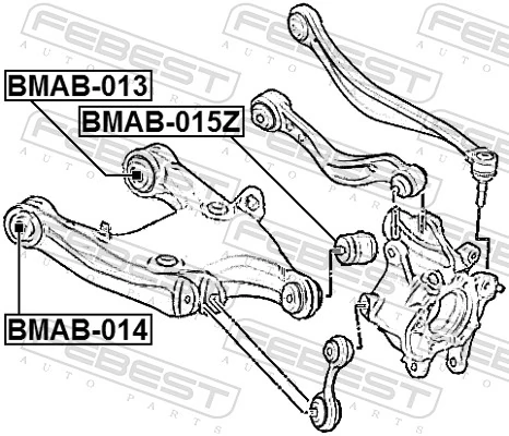 BMAB014 Febest Сайлентблок задней тяги