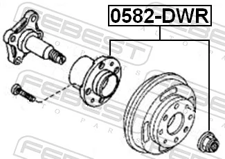 0582DWR Febest Ступица задняя