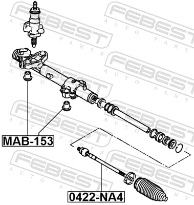 MAB153 Febest Сайлентблок крепления рулевой рейки