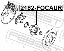 2182FOCAUR Febest Ступица задняя