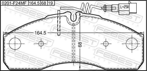 0201F24MF Febest Колодки передние