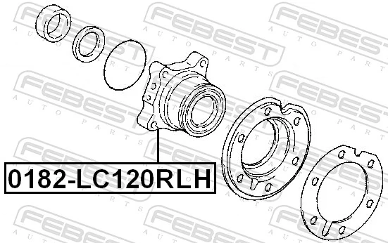 0182LC120RLH Febest Ступица задняя левая