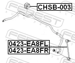 Втулка переднего стабилизатора Chevrolet Nubira седан (2005 - 2012) цена, от 2.15 USD