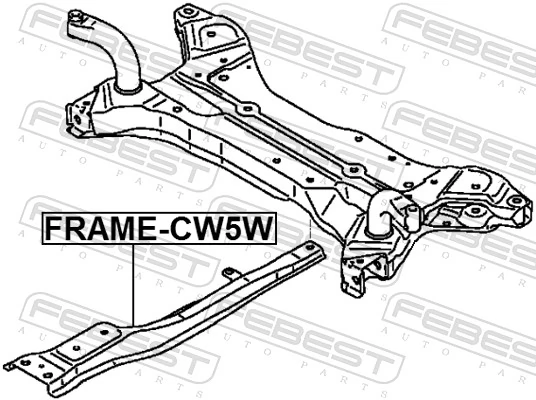FRAMECW5W Febest Подрамник двигателя