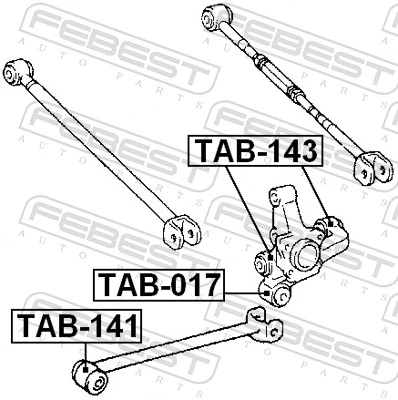 TAB143 Febest Сайлентблок цапфы