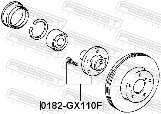 0182GX110F Febest Ступица колеса передняя