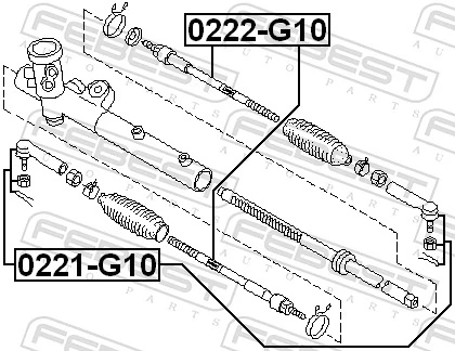 0222G10 Febest Тяги рулевые
