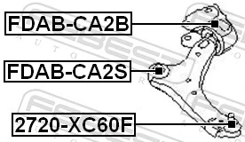 2720XC60F Febest Палец шаровой нижний