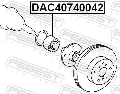 DAC40740042 Febest Подшипник ступицы передней
