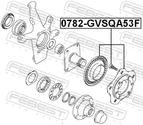 0782GVSQA53F Febest Ступица колеса передняя