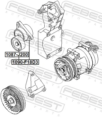 Rolo de reguladora de tensão da correia de transmissão Chevrolet Lacetti  J200