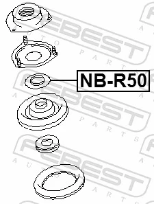 NBR50 Febest Подшипник верхней опоры