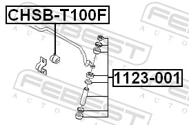 Разрезная втулка стабилизатора на Daewoo Lanos  KLAT