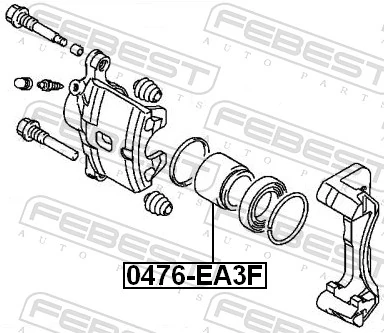 0476EA3F Febest Поршень тормозного суппорта переднего