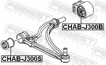 CHABJ300S Febest Сайлентблок нижнего переднего рычага
