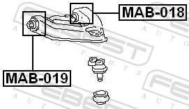 MB430200 BBC Сайлентблок верхней передней подвески