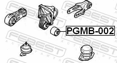 PGMB002 Febest Подушка (опора) двигателя, задняя (сайлентблок)
