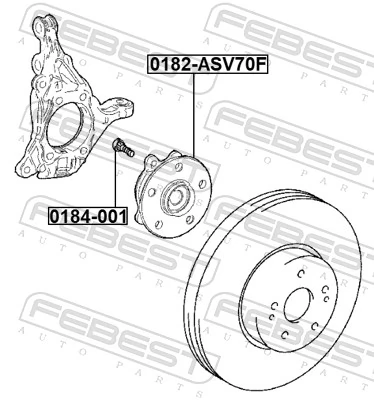 0182ASV70F Febest Ступица колеса передняя