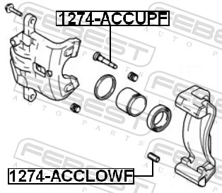 1274ACCUPF Febest Направляющая суппорта переднего верхняя