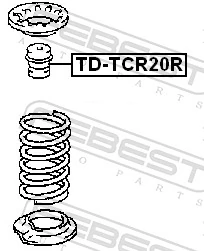 TDTCR20R Febest Отбойник пружины подвески задней