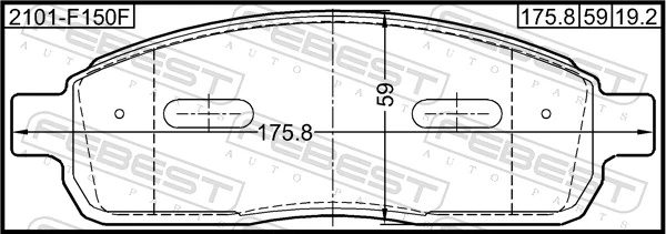 2101F150F Febest Колодки передние