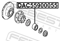DAC55900055 Febest Подшипник ступицы задней