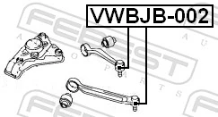 VWBJB002 Febest Пыльник опоры шаровой верхней